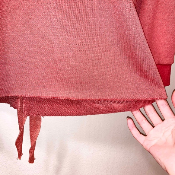 Lumiere (NWOT) Dark Orange Red Eyelets Sweatshirt - Picture 4 of 7